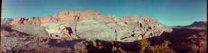Calico Hills area of Red Rock Canyon National Conservation Area, Las Vegas, Nevada: panoramic photograph