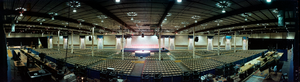 National Association of Broadcasters empty convention area: panoramic photograph