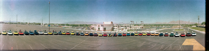 3rd Annual Pantera Car Club rally at Cashman Field, Las Vegas, Nevada: panoramic photograph