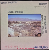 Photographic slide of Tule Springs, Nevada, January 23, 1963