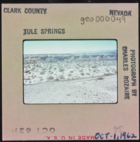 Photographic slide of Tule Springs, Nevada, October 1, 1962