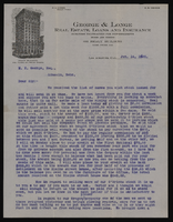Correspondence, F.C. Longe to H.E. George