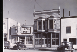 New Deal Club flag mount sign, Elko, Nevada: photographic print