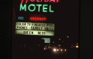 Holiday Motel pylon and marquee sign, Elko, Nevada: photographic print