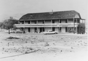 Negative: Goodsprings Hotel, Goodsprings, Nevada, purchased by Deke and Celesta Lowe: photographic transparency