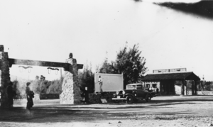 Front entrance to the Furnace Creek Ranch, Death Valley, California: photographic print