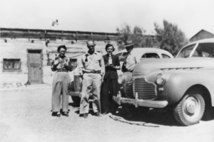 Some of the Toles family and friends at Clay Camp, Ash Meadows: photographic print