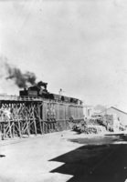 Ramp from which cars of the Tonopah and Tidewater Railroad dumped their ore: photographic print