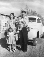 Herb Toles and family in the clay camp in Ash Meadows: photographic print