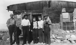 Home of "Seldom-Seen Slim," Ballarat, California in the foothills of the Panamint Mountains: photographic print