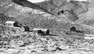 Josiah Irving Crowell's mine at Chloride Cliff in the Funeral Mountains, Nevada: photographic print