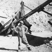 No.1 shaft at Round Mountain, Nevada: photographic print