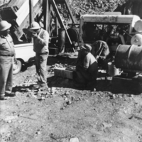 Shaft sunk by Norman Coombs, Round Mountain: photographic print