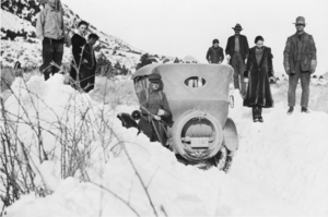 Snow on Orville Knighten Reed's ranch: photographic print