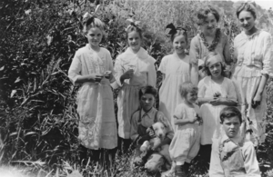 Students at the school on Reed's ranch in Nevada: photographic print