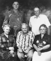 George Ishmael, long-time southern Nye County resident, and his children: photographic print