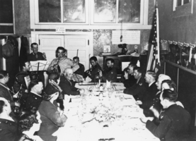 Local citizens and Tonopah Army Air Base personnel at the Ramona Hotel, Tonopah: photographic print