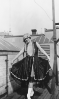 Ruby Kepplinger Moore on top of the Sacramento Hotel, Sacramento, California: photographic print