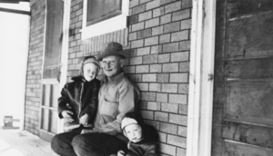 Gerald Miller Carver with his two sons: photographic print