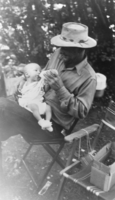 Gerald Miller Carver pictured with his oldest son Dick, Toiyabe Mountains, Nevada: photographic print