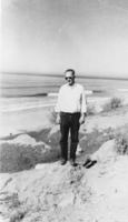 Gerald Miller Carver at beach in Southern California: photographic print