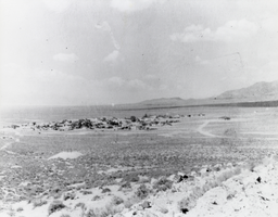 Community of Round Mountain, Nevada, as viewed from the vicinity of the Fairview Mine: photographic print