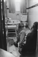 Bathroom of a house, Tonopah: photographic print