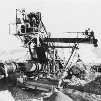 Placer mill belonging to Robert Wilson in Round Mountain, Nevada: photographic print