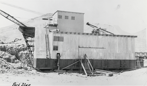 Dredge in Manhattan, Nevada being assembled: photographic print