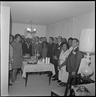 Set of photographs including a political party, beauticians, and Highland's campaign