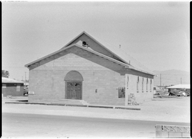 Set of photographs including Elder Logan's Church (Church #2), Church #1, Clinton Wright graduation, and Jessie Wright