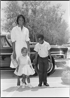 Set of photographs including Spiritual Clouds group, Usher of American Singing Association, Sister Leona Calhoune, Johnnie Harris & Keds, Second Baptist Church ushers, Eddie Green's children, Second Baptist Church Choir, and King and Queen