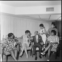 Set of photographs including Otis Harris, B.J. Roberts, Coterie Club, Al Sawyer Building, Trina Dainers, Billy McCurdy, St. Paul's Broadcast, and Nora William's party