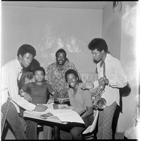 Set of photographs including copy negatives for Jerome Wright, Sly Fox (band), fire at Louisianna Club, Phyllis Jackson, Min. Sears, and Ann People