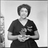 Set of photographs including copy negatives of A.T. Kelley, Joyce, Shirley Barber, and committee for Sam's Radio Program 1971