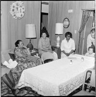 Set of photographs including Ordination at Shiloh Baptist Church, Wrights visit to Vegas, and radio announcers graduation from C.E.P.