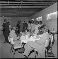 Set of photographs including Operation visiting Colonel Frank's, Second Baptist Chapter Anniversary, Earl's style, birthday party at Sugar Hill Hall, and Mrs. L.M. Neal's birthday party