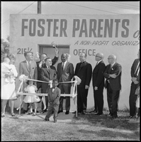 Set of photographs including Highland Girl Scout Cookout, Foster Parent's home opening, Reverend Walker's church, adult education graduation at Madison