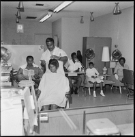 Set of photographs including a baptism, Ruben's birthday party, and copies for L.M. Neal 1967