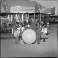 Set of photographs including Madison School hotdog sale, REECO prize winner, Teen Dems party at Frank Denton's