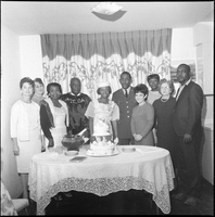 Set of photographs including Shirley Clark-Terry's wedding, Garland and Mary Davis, and a school picture