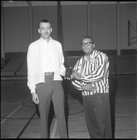 Set of photographs including Second Baptist Choir, basketball tournament at Doolittle, Zion Methodist Church, preaching rally, and thrift shop