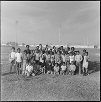 Set of photographs including Bishop Webb/Mayor Gragson, Bishop Webb, Mrs. L. Scott in class, Cranford Crowford, Highland School series, Alfredia Johnson, Helldorado Parade, and softball parade at Doolittle park