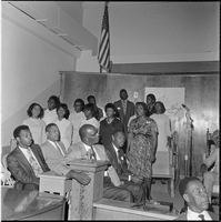 Set of photographs including Elder Boyd, Mrs. Idu Morris daughter, COGIC Convocation 1970, and clean-up group in Regal Estates