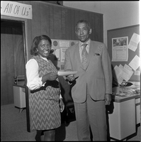 Set of photographs including Ben Williams, Awards at NAACP & voter registration, darkroom equipment, Doolittle boxing, Paul's Musical, and Boy Scouts at Vegas View