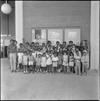 Set of photographs including CEP Food Checkers class, Doolittle beauty contest, and trip to the movies at Blvd., 1970