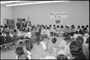 Set of photographs including Buy-a-Brick campaign and parents' night at Jo Mackey: image 001