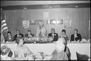 Set of photographs including U.N. luncheon at the Sands, Halloween costume, and Sight & Sounds opening at the Dunes: image 001