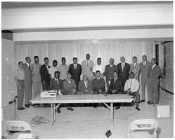 Set of photographs including groundbreaking for Teen Center, Zion Missionaries program, Mrs. Gay, Kappas and high school students, drill team, bicycle champion at Kit Carson, Senator Cannon at child care, and adult class: image 001