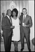 Set of photographs including Pabst at Bruce's, Gee's party for Lauxalt, voter registration, the Curtis Brothers at Cherrone Station, Mrs. Jones, and Second Baptist Prayer Board: image 001